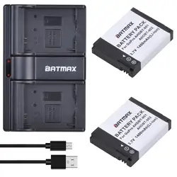 2X 1400mAh bateria + ładowarka z podwójnym portem USB do GoPro HD HERO2 i GoPro AHDBT-001, AHDBT-002 Hero 2