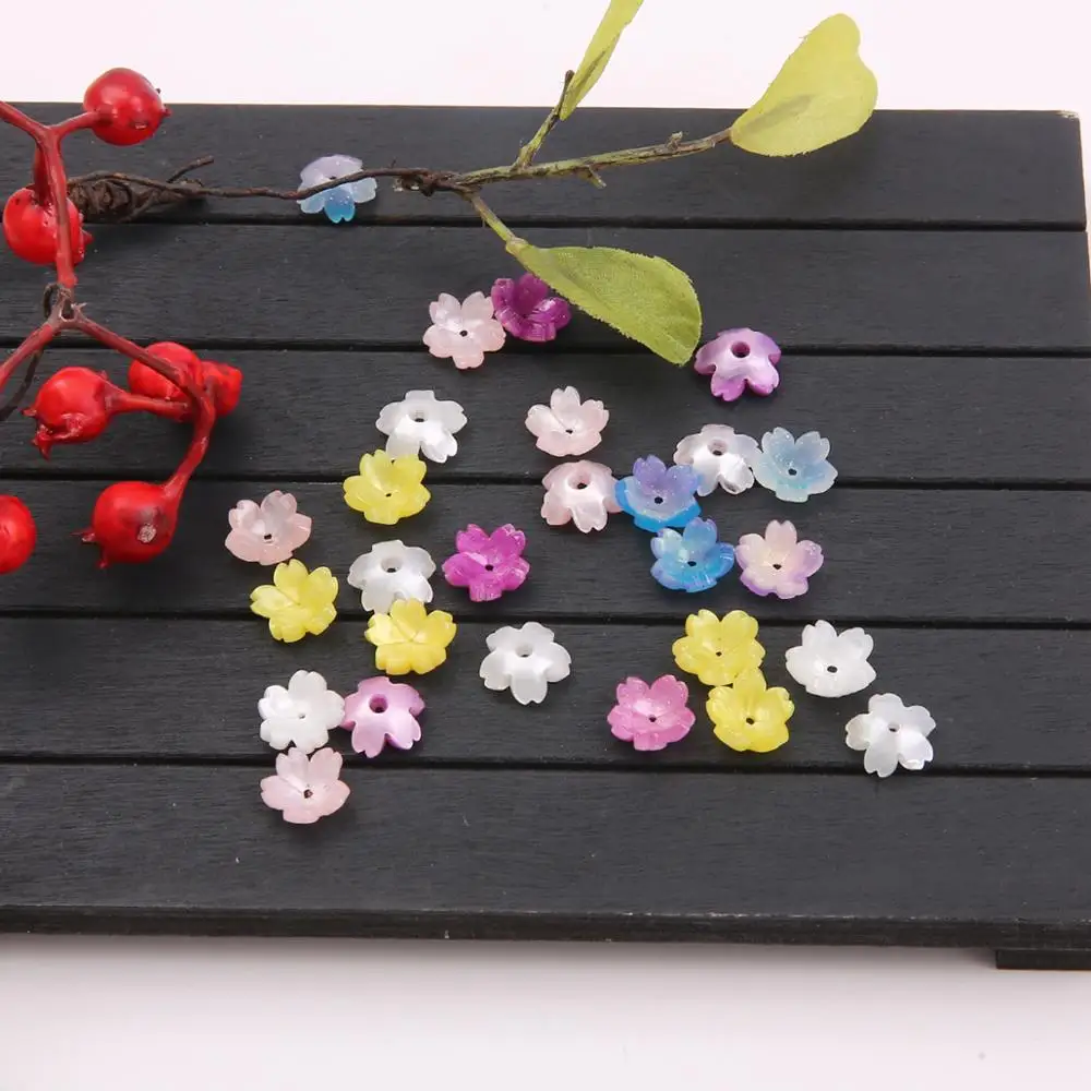 

10mm Stripe Flower Lampwork For Jewelry Making Bracelet DIY Jewelry Findings Loose Smooth Round Beads