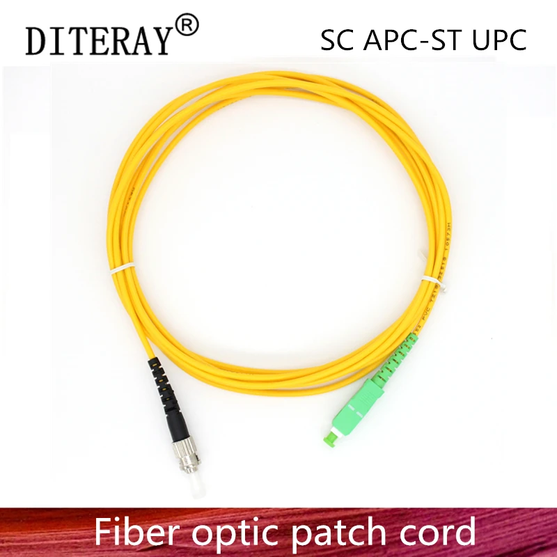 

SC/APC to ST/UPC Fiber Optic Patch Cord Cable SC-ST 3M Jumper Single Mode Simplex 2.0mm 3.0mm Optical Fibra Optica FTTH