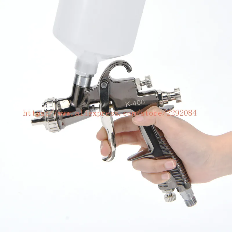 Professional Spray Gun K-400 LVMP 1.4mm 1.7mm 600cc No-Clean Tank Air Spray gun connector Suitable for automotive spraying