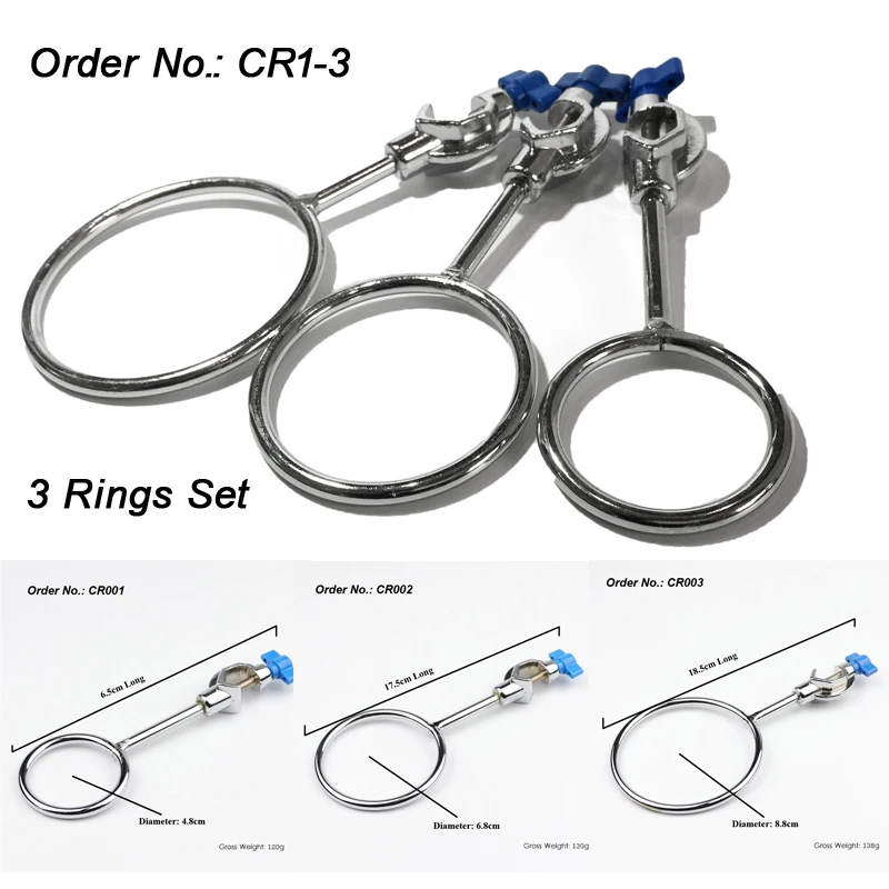 Medical Lab Research Retort Support Stand Platform for Beaker Flask Clamp Clip Ring Bosshead Burner Holder Iron Metal Grip Set