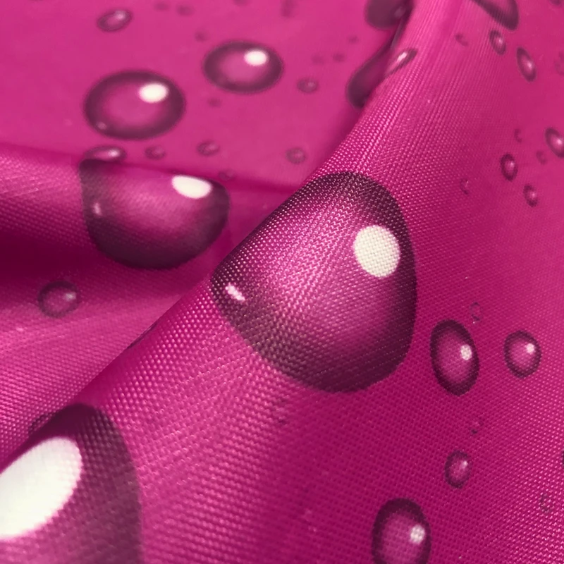 Size 1.5m*1m Water Droplets 300D Uv Silver Oxford Waterproof Fabric Sun Shade Beach Umbrella Fabric