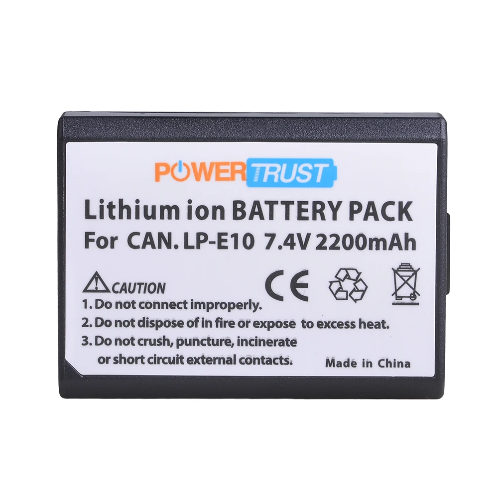LP-E10 LP E10 LPE10 Battery and Charger for Canon EOS 1100D 1200D 1300D Kiss X50 X70 X80 Rebel T3 Batteries with Type C Port