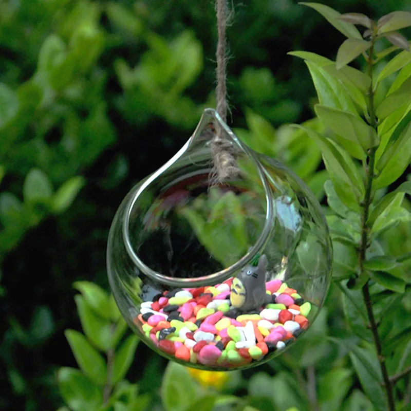 Diameter=12cm Middle Size Big Open Glass Terrarium Vase Home Decoration Microlandscape Container Condole Bottle Wedding Prop