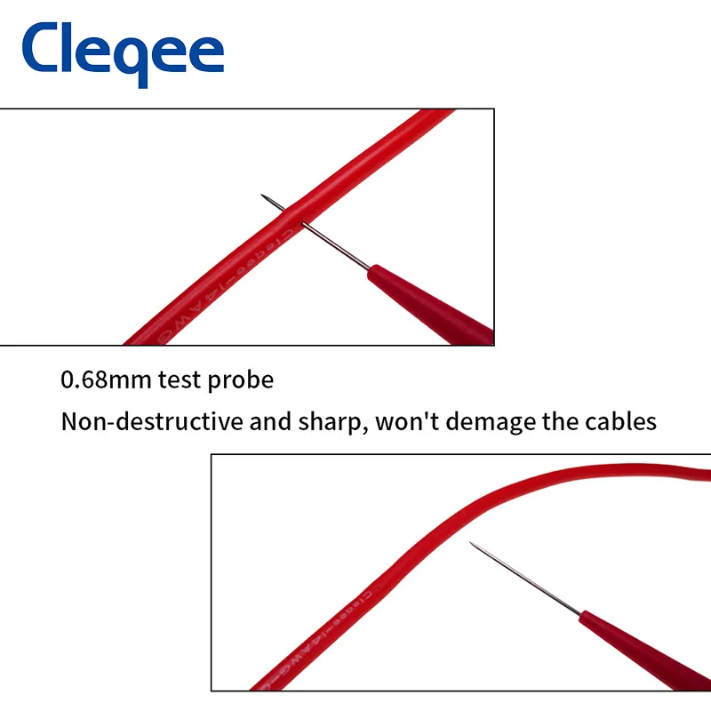 Cleqee P1920 20 قطعة/المجموعة عودة مسبار كيت 4 مللي متر الموز التوصيل إلى التمساح كليب المتر اختبار الرصاص 30V /10A للسيارات أداة