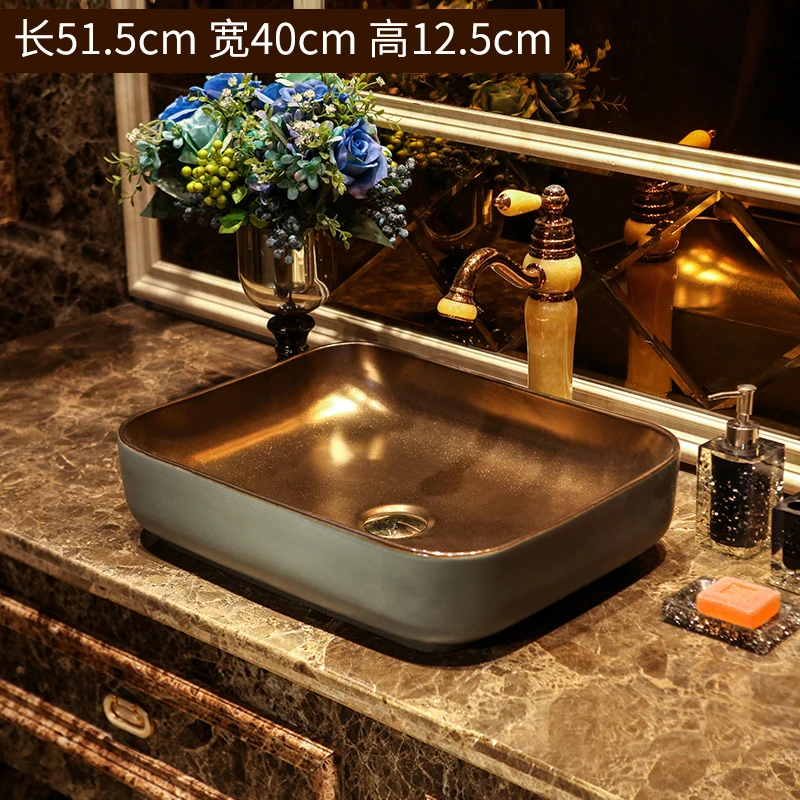 

Europe Vintage Style Ceramic Art Basin Sinks Counter Top Wash Basin Bathroom Sinks vanities art top wash basin bathroom sinks