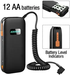 AODELAN External Flash Battery Pack Battery Power Bank for Canon EL-1, 600EX II-RT, 600EX-RT, 580EX 580EX II, 550EX,MR-14EX