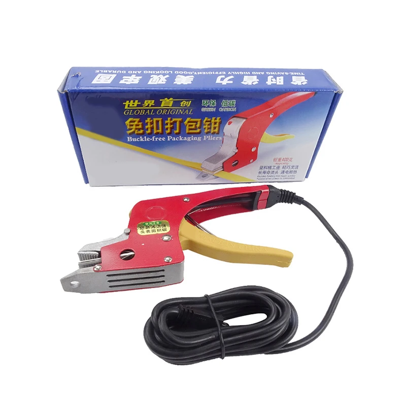 Electric Packing Pliers Strapping Manual Sealless Tool Equipment PP Straps Heating Welding Carton Packaging Sealing Packer