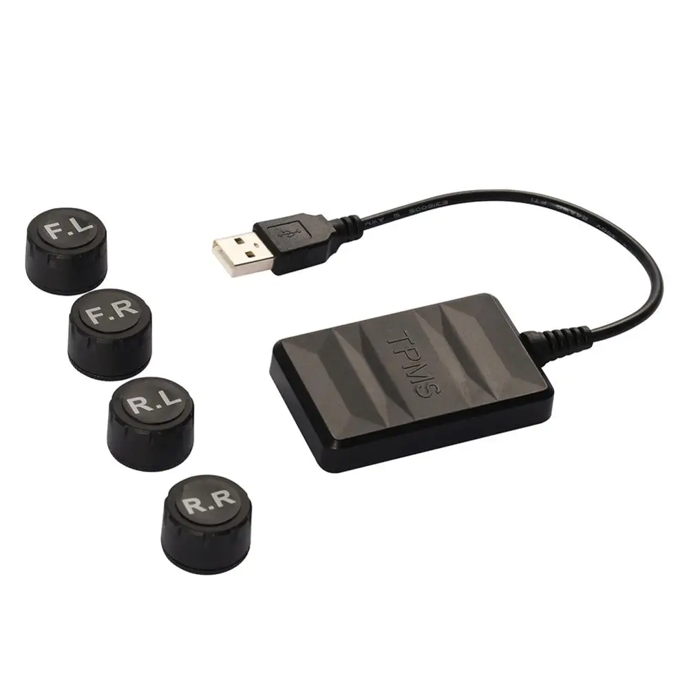 Ai CAR TPMS For Car Radio DVD Player Tire Pressure Monitoring System Spare Tyre Internal External Sensor USB TMPS