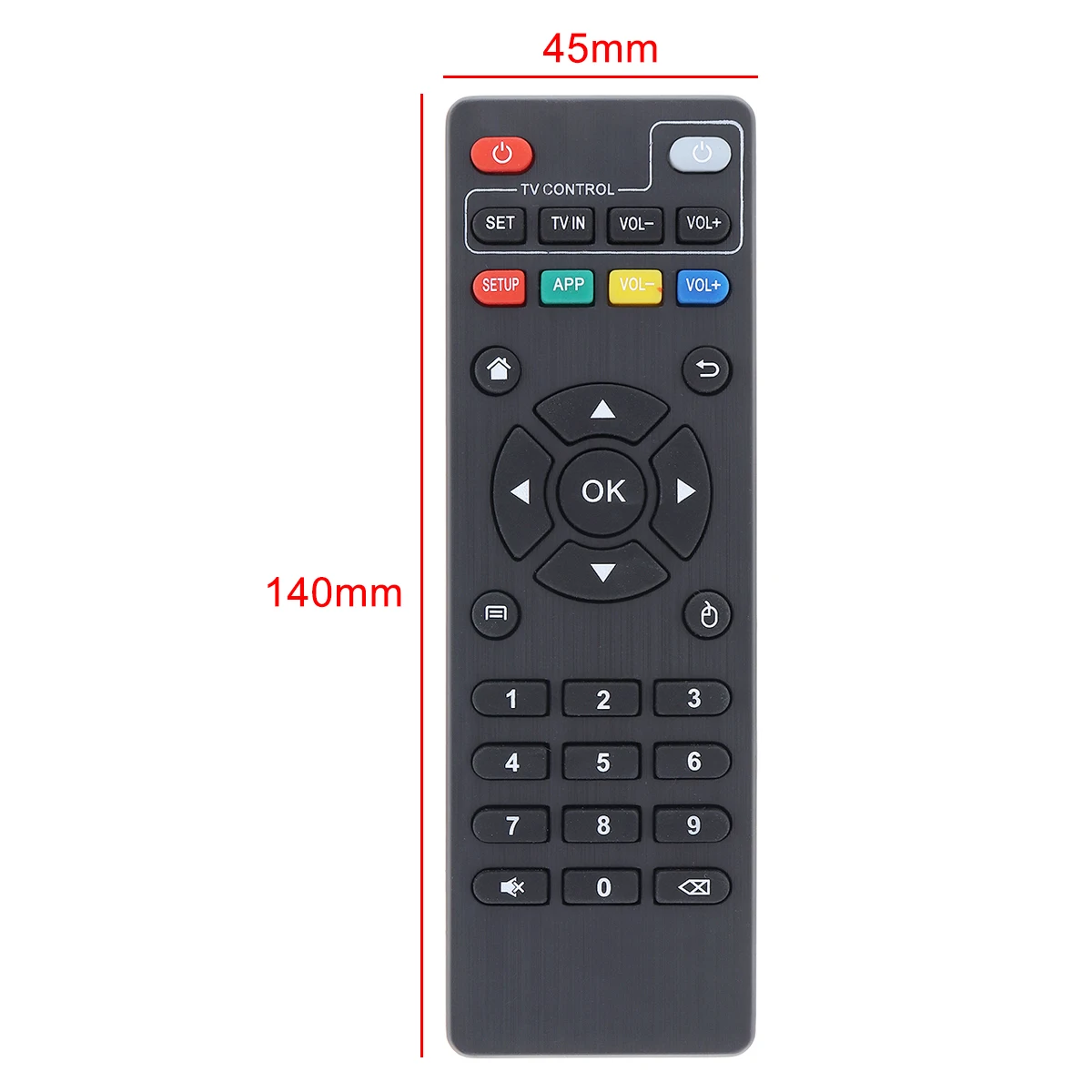 Universal TV Remote Control Replacement 433 MHz 2 x AAA Batteries 10M Long Transmission Distance for MXQ MXQ Pro 4K X96 T9M T95N