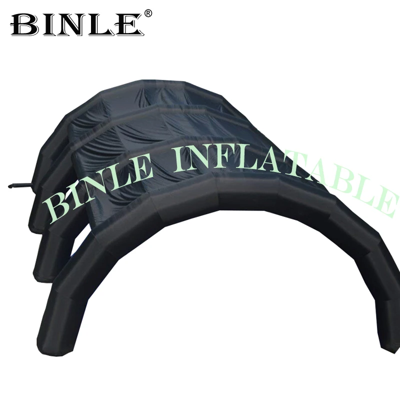 Outdoor 10m giant black Inflatable arch tent dome tent with 8legs for wedding party event