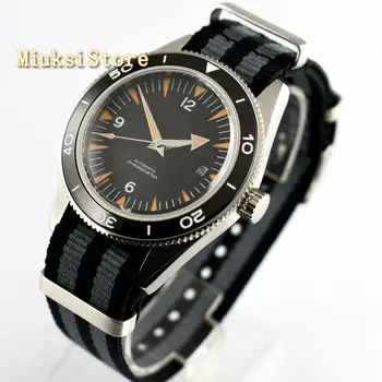 41mm Corguet black sterile dial luminous ceramic bezel automatic mens Watch luxury brand top mechanical watches