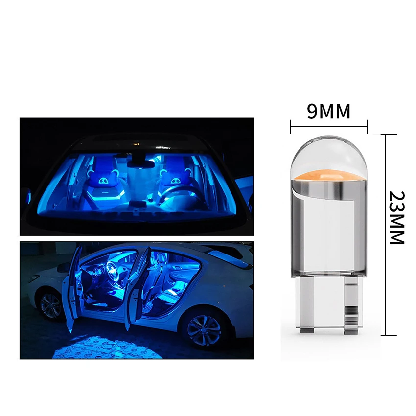 2 pz/lotto lampadine a LED, lampadine a LED T10, lampadine di ricambio a LED per luci di posizione laterali della targa luce di lettura del cruscotto