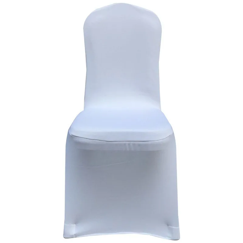 94x40cm China Wholesale Low Price Stretchable Thick Polyester Banquet Dining Wedding White Chair Cover