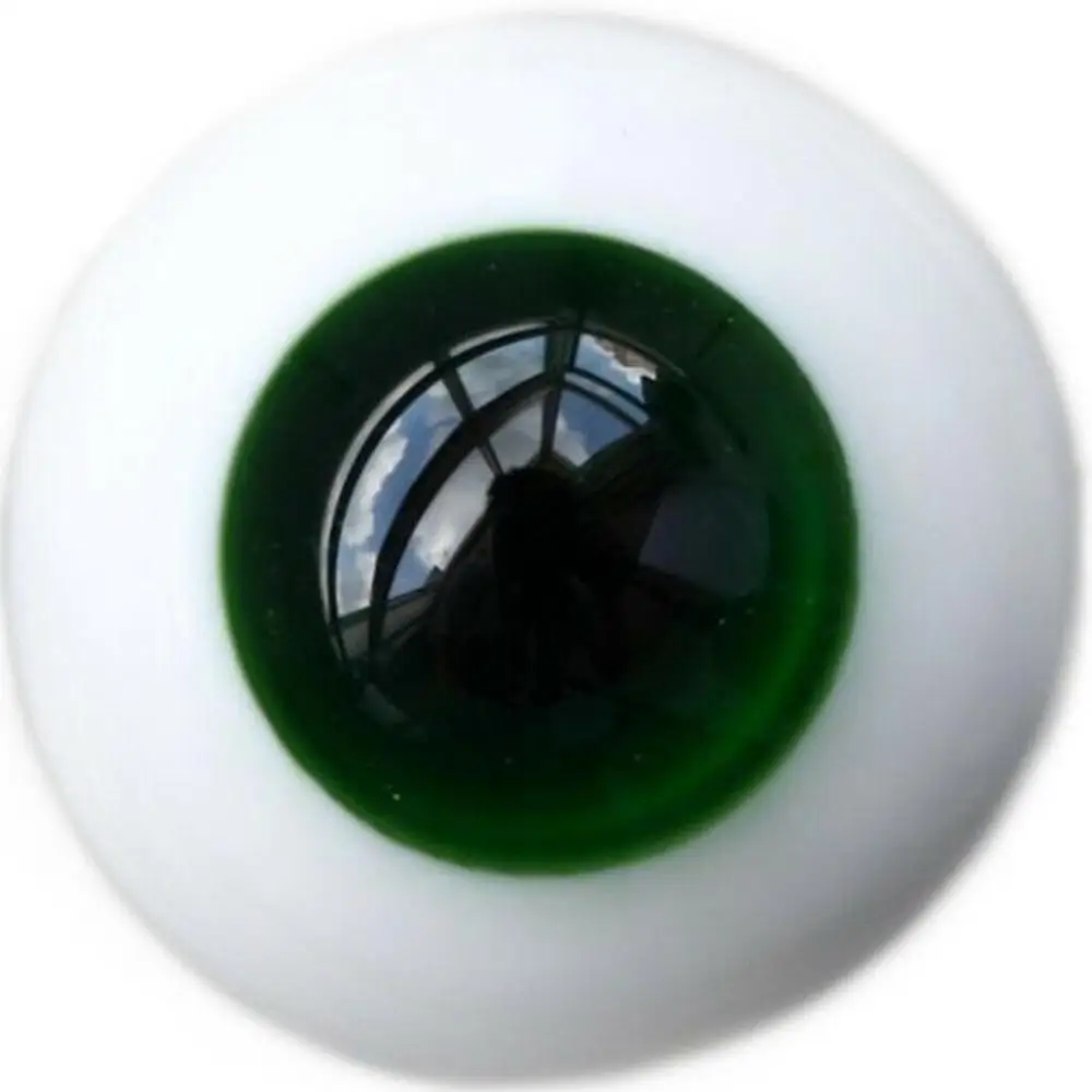 [wamami] 6mm 8mm 10mm 12mm 14mm 16mm 18mm 20mm 22mm 24mm Green Glass Eyes Eyeball BJD Doll Dollfie Reborn Making Crafts