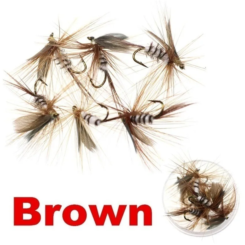 12/24Pcs Moskito Fly Fishing Flies Set Insekt Köder für Forelle Dry Fly Lure Kit Fly Angeln #12 – Detail 13