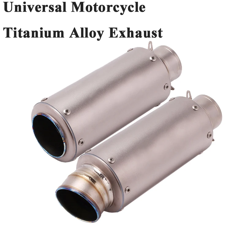 

Universal Titanium Alloy Motorcycle GP Project Exhaust Pipe Escape Modified Muffler For GSXR600 CBR1000RR S1000RR R6 R1 CBR650