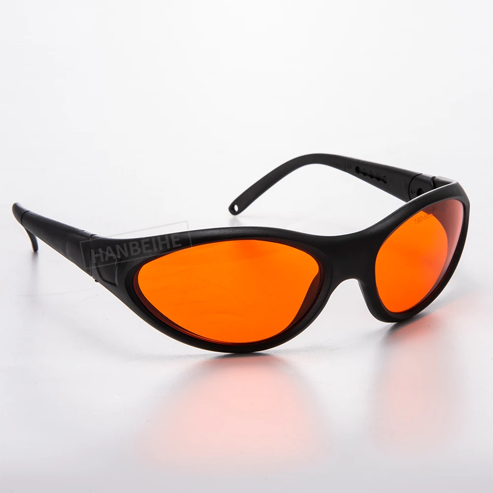 Laser Safety Glasses for 266 355 405 445 450 473 512 520 532nm Lasers O.D 6 CE Black Box and Cleaning Cloth Elastic Rope