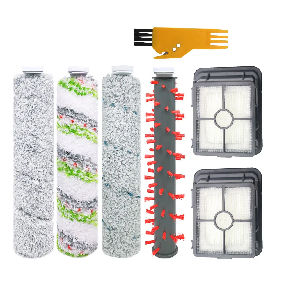 2554A Roller Brush Filter Set For Bissell Crosswave Cordless Max Series 2554  2590  2593 2596 Wet Dry Vacuum Cleaner Parts