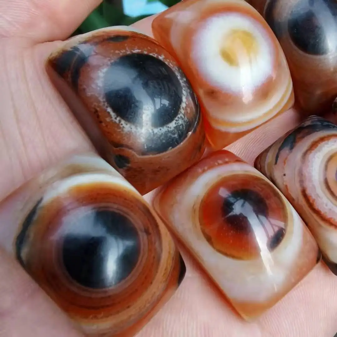 41pcs/lot The most beautiful natural stone beads loose beads selected from thousands of eye agates Only stock real photo Get all