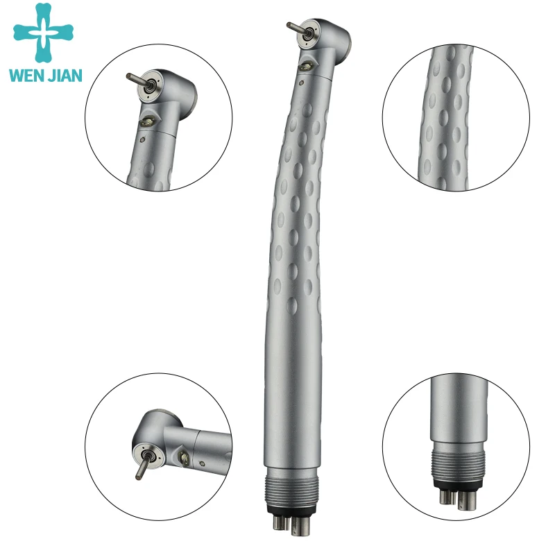 

WenJiant Dental Handpiece High Speed 2/4 Hole Three Point Water Spray Led Ligh Oval Patten Mechanical Tools Dentistry