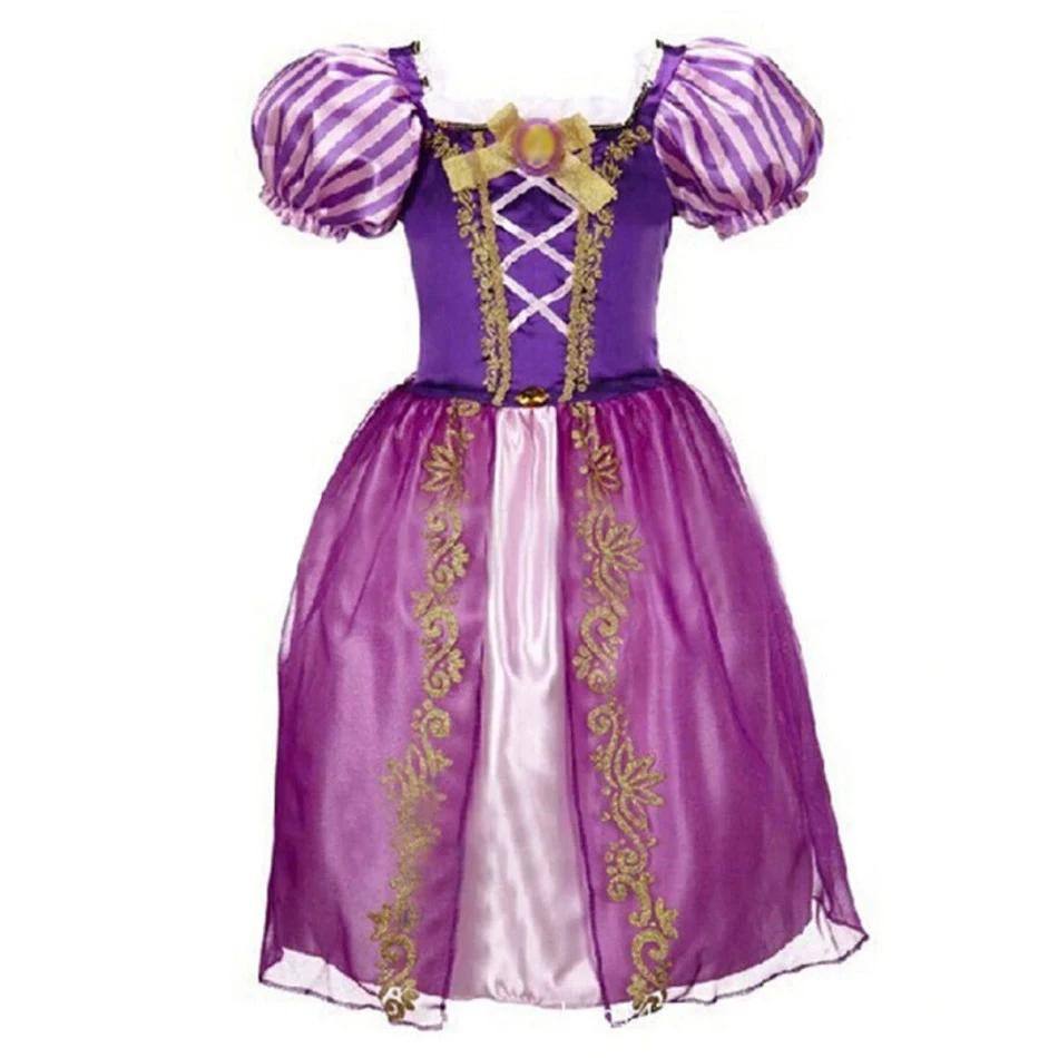 Girls Princess Dress Summer Short Rapunzel Dresses Kids Snow White Sleeping Beauty Sofia Aurora Costume Birthday Party Clothes