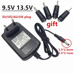 Uniwersalny zasilacz prądu zmiennego na prąd stały 9.5V 13.5 V Adapter 9.5 13.5 V 1A 1,5a 2A 2,5a 3A Adaptador 4 szt. Wtyczki Jack