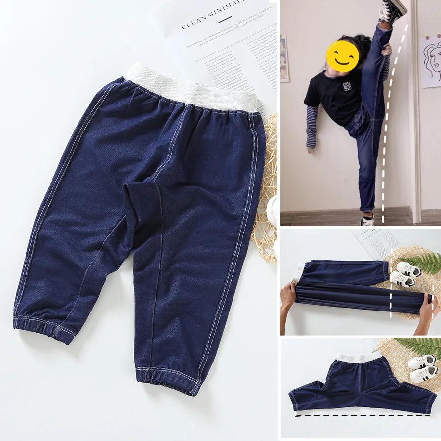 

Baby pants toddler girl boy trousers sweat pants kid relaxed fit high rise jeans children casual pants long harem pants 9M-4Y