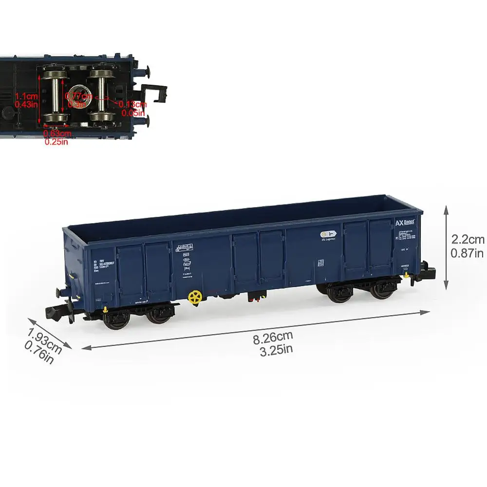 C15013 Evemodel Wagon N Scale 1/160 40ft Gondola Car High-side Model Trains