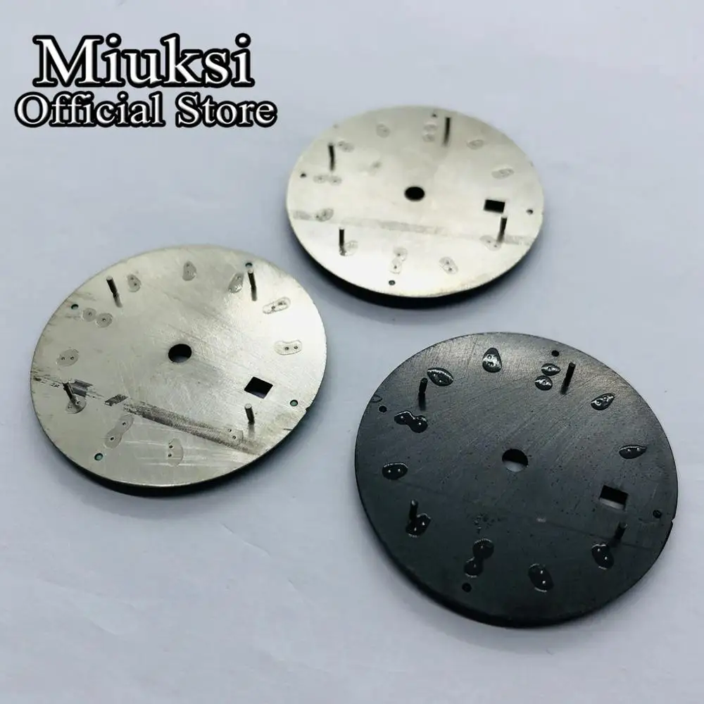 Miuksi 32.5mm sterile dial luminous watch dial fit ETA 2826 2824,Mingzhu DG2813 3804,Miyota 8205 8215 821A PT5000 movement