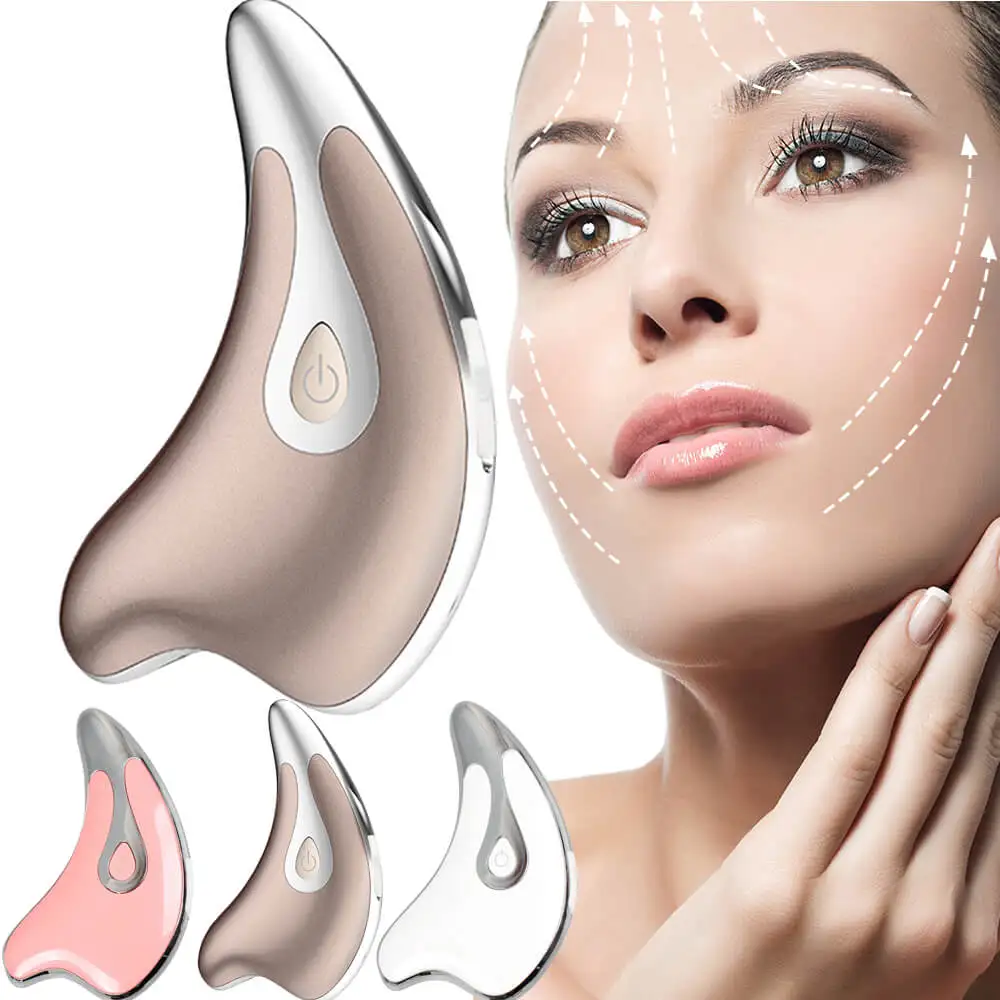 Electric Face Lifting Device USB Rechargeable Guasha Scraping Massager Skin Tool Facial Body Massage Lazy Slimming Corrector