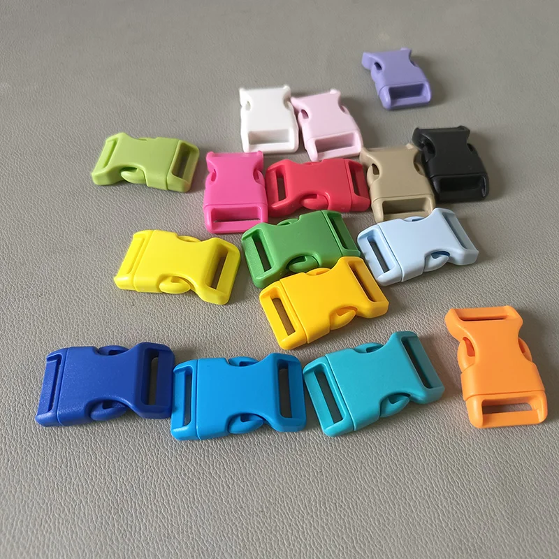 10Pcs/Lot 20mm Webbing Plastic Curved Release Buckle For Bag Belt Straps Pet Dog Collar Backpack Paracord Sewing DIY Accessories