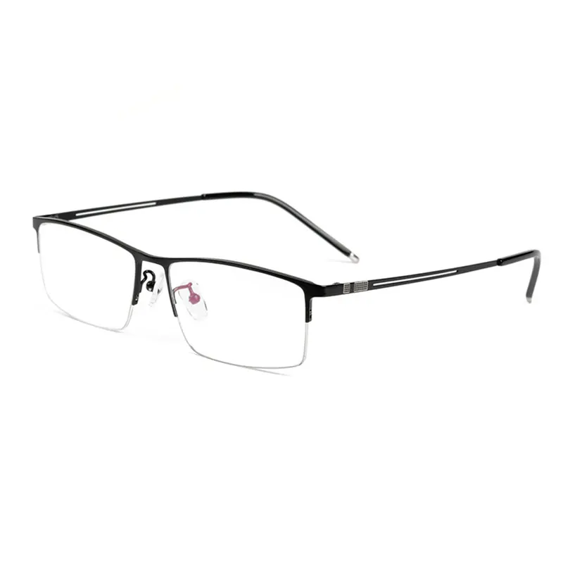 Reven Jate EJ8606 Spectacles Optical Fashion Titanium Eyeglasses Frame For Men Eyewear Half-rim Glasses with 2 Optional Colors