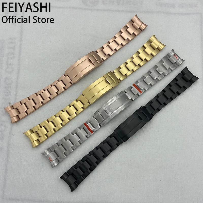 20mm Solid 316L Stainless Steel Men's Watches Watchband Bracelet Strap Accessories Wristband For 40mm Dive NH35 Case Hot Sale