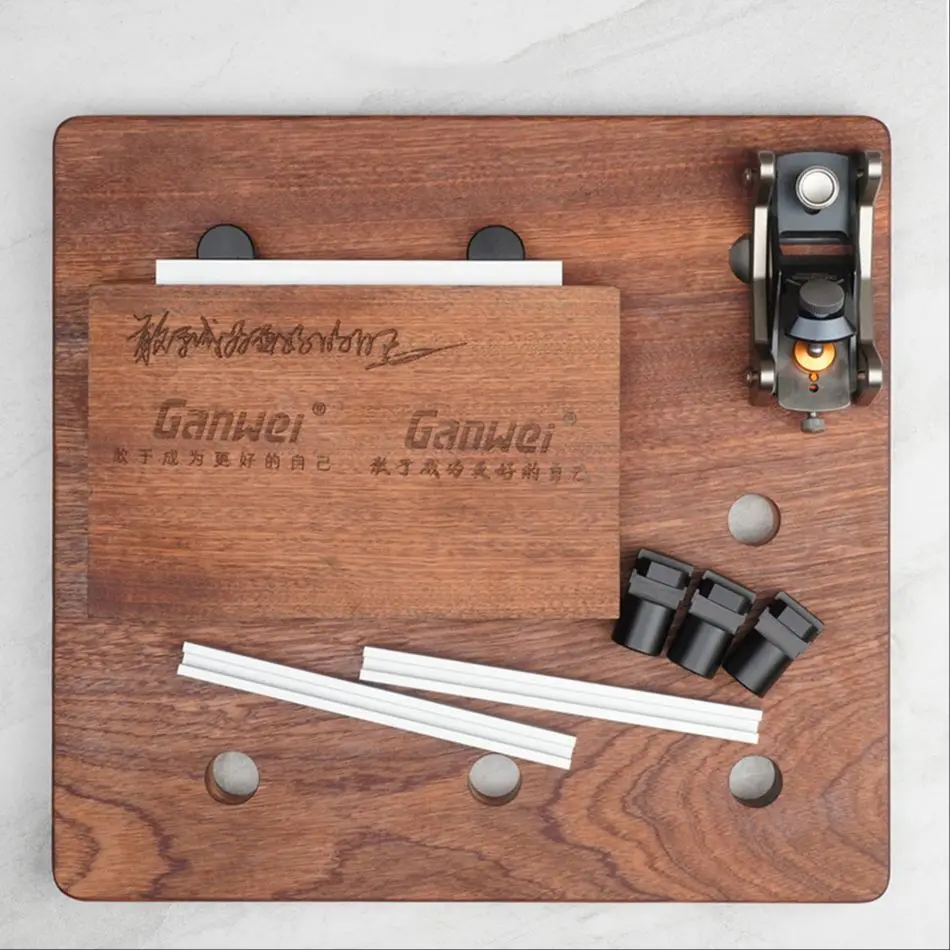 GanWei 1 pz/2 pz/4 pz piallatura Stop Board 19mm 20mm Dog Hole Bench morsetto di fissaggio in lega di alluminio deflettore piastra strumenti per la lavorazione del legno