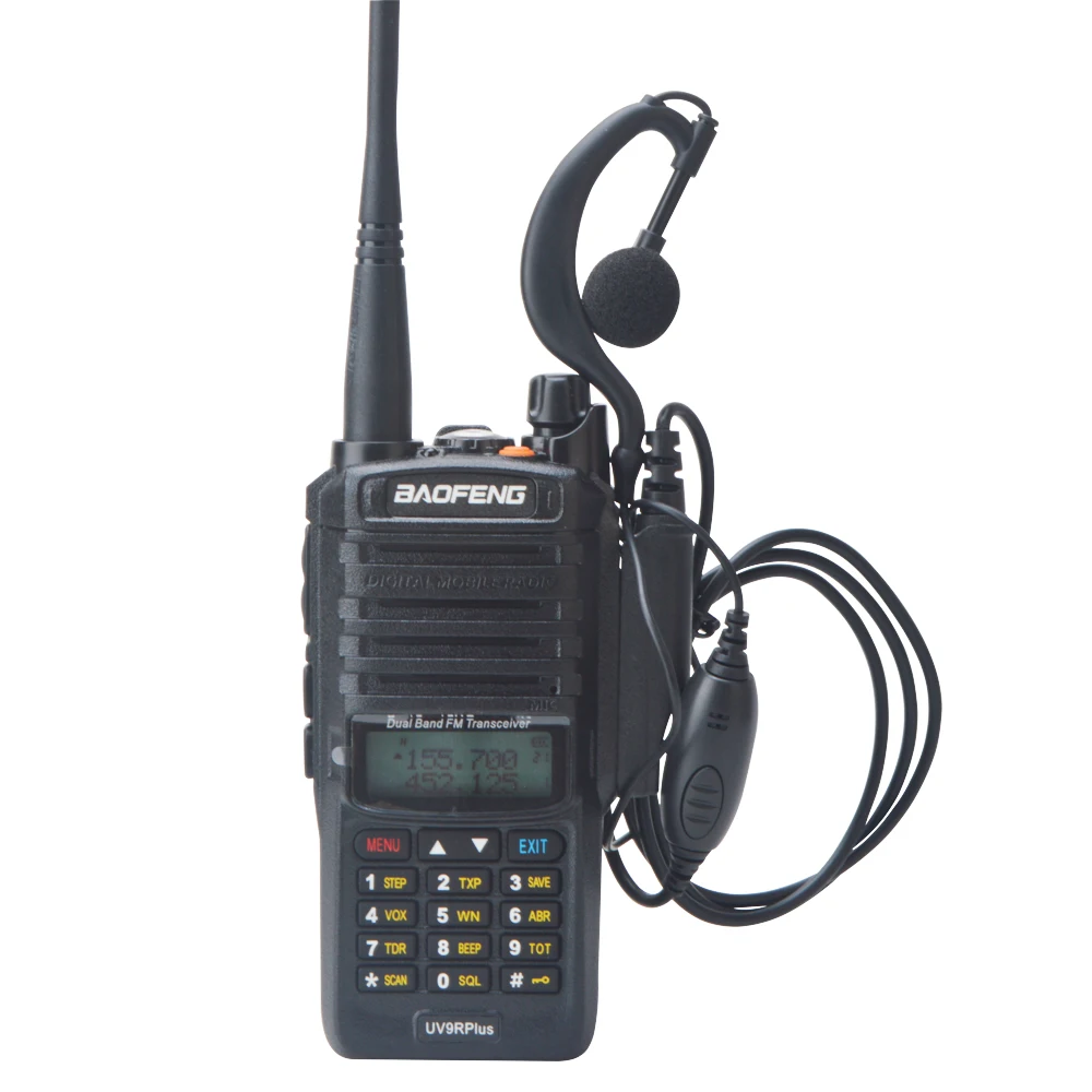 Baofeng-Walkie Talkie de mão, banda dupla, IP57 VOX FM impermeável, mãos livres, UV-9Plus, 136-174MHz e 400-520MHz, 8W, VOX FM