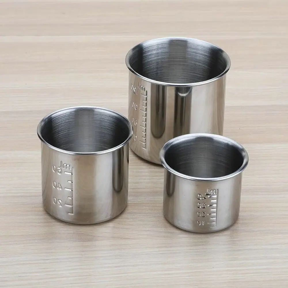 5pcs/Lot 40/60/120ml Laboratory Stainless Steel Scaled Dosing Measuring Cup In Medical Supplies