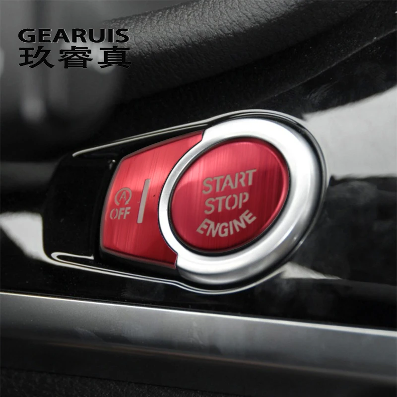 Car Styling For BMW X3 X4 X5 X6 F25 F26 F15 F16 Engine START Button Replace Cover STOP Switch Accessories Key Decor Auto Sticker