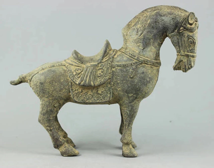 

Collectible Decorated Old Handwork Bronze sculpture Horse statue