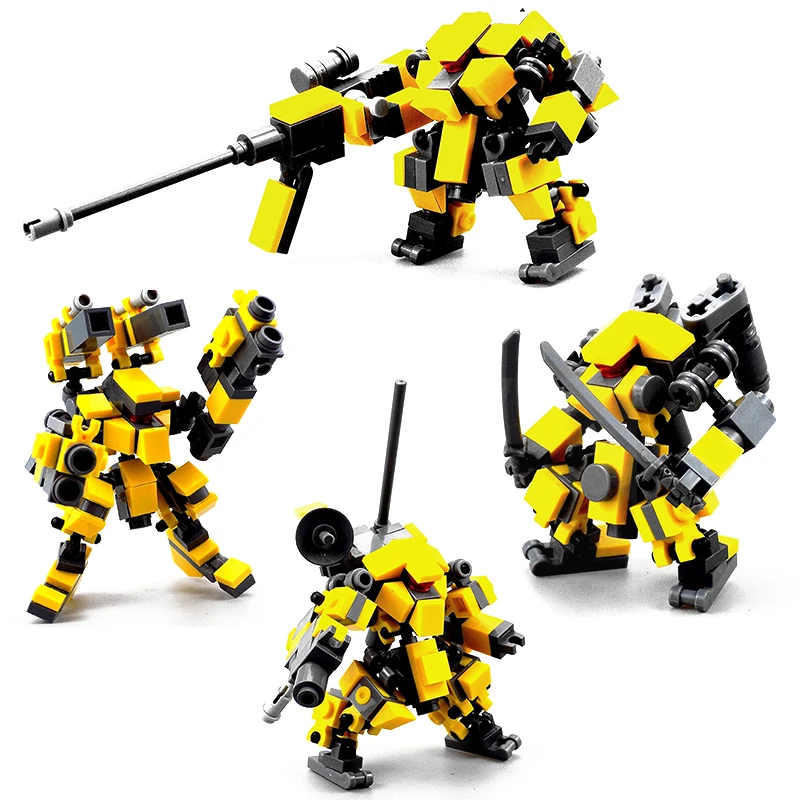 Mecha Warrior Action Figure Boys Toy Robots Building Blocks Toys For Children Assemble Anime Figure Dolls