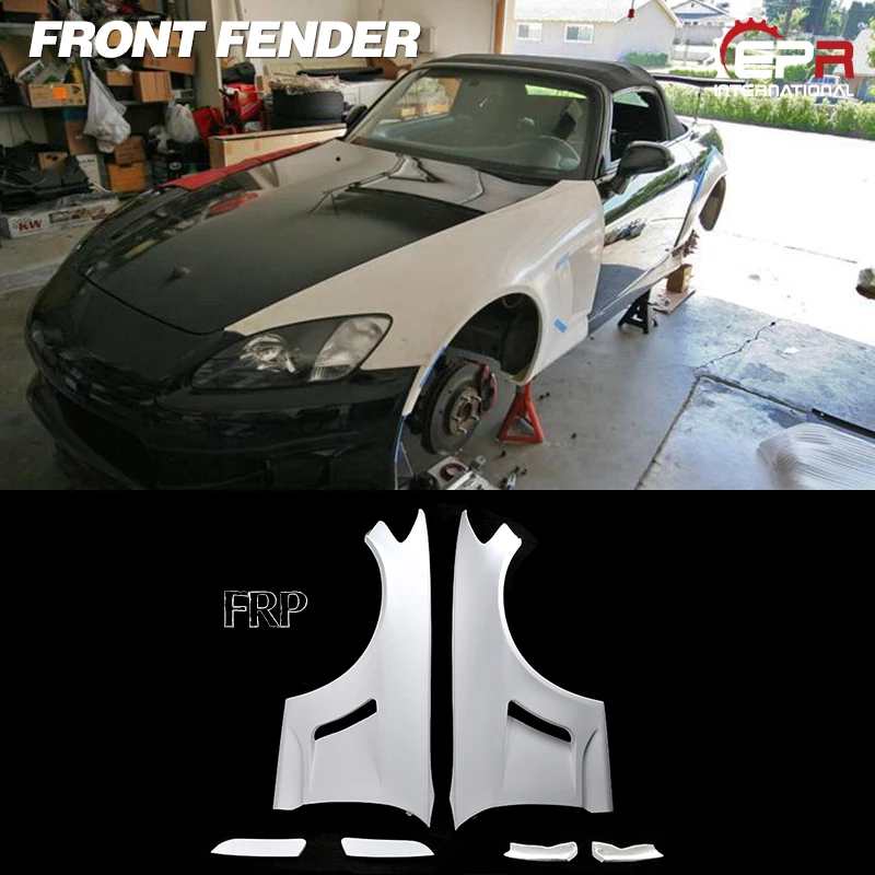 FRP Front Fender For Honda ASM S2000 IS Design Fiber Glass Front Fender 6 Pcs Body Kit Tuning Trim For S2000 Racing Part