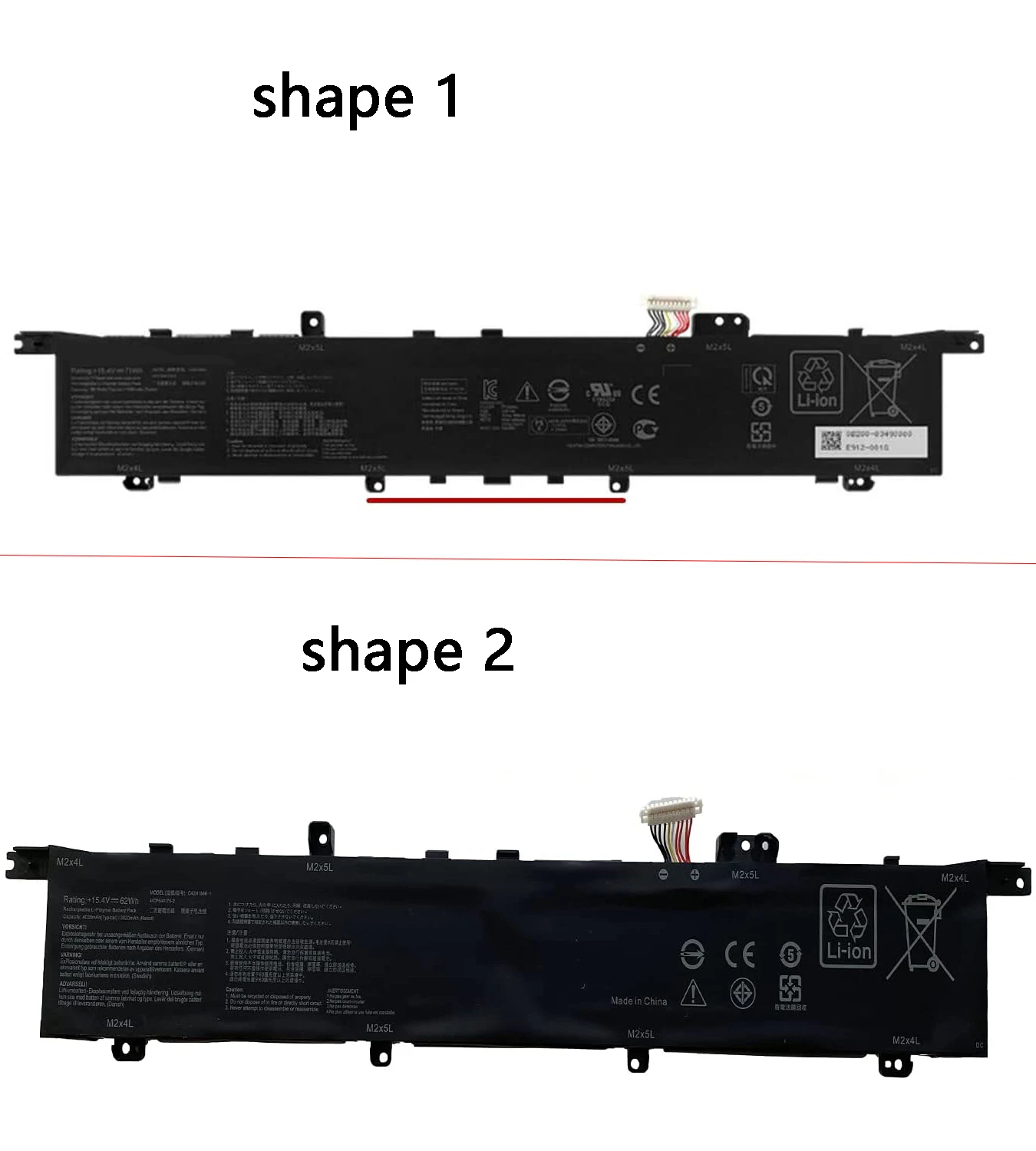 CP Original Baterai Laptop C42N1846/C42N1846-1 15.4V/71Wh untuk UX581 UX581GV untuk ZenBook Pro Duo UX581 UX581GV-H2002R 0B200-03490