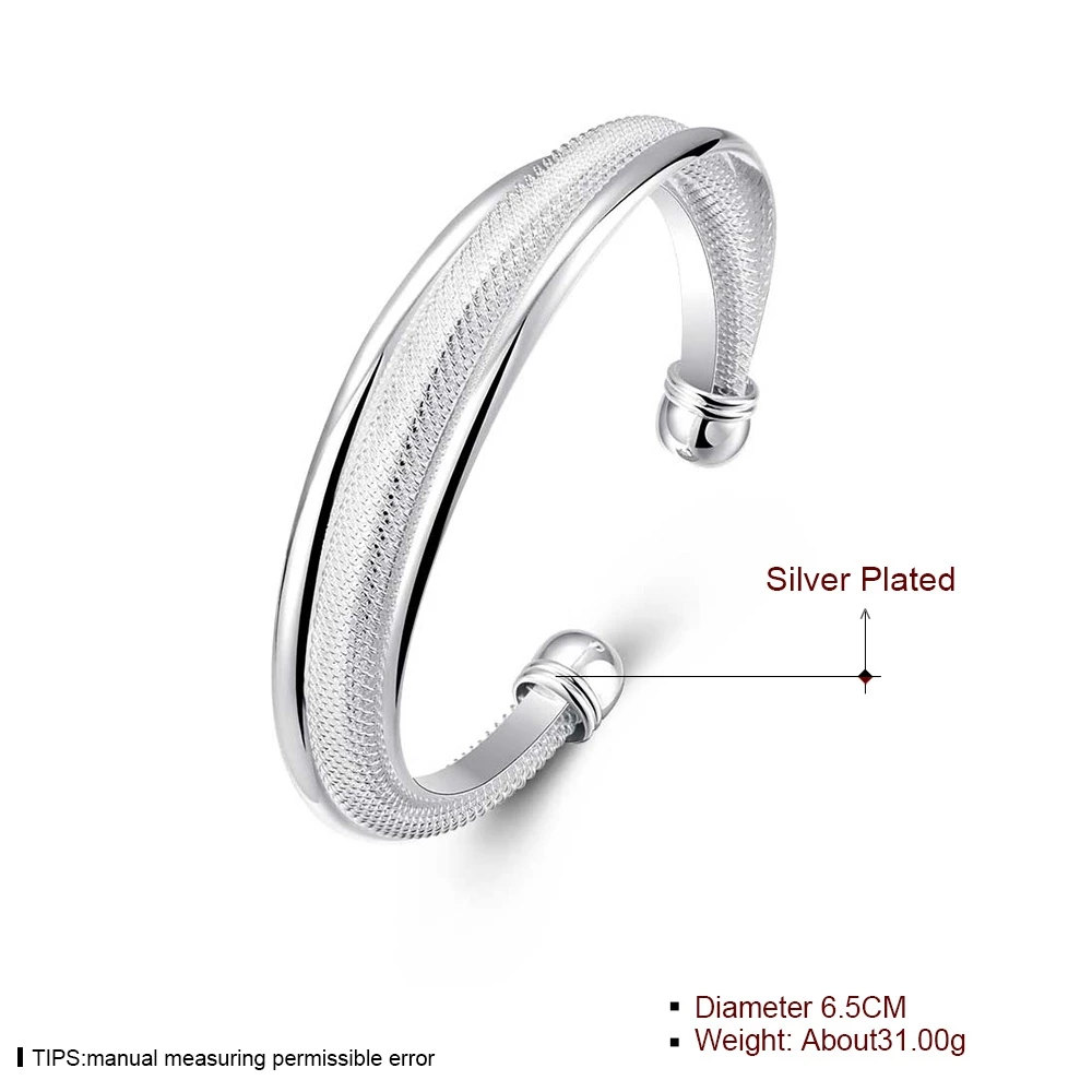 925 sterling Silver Bracelet Mesh Beveled Smooth Simple Bracelet, Jewelry Gift For Women