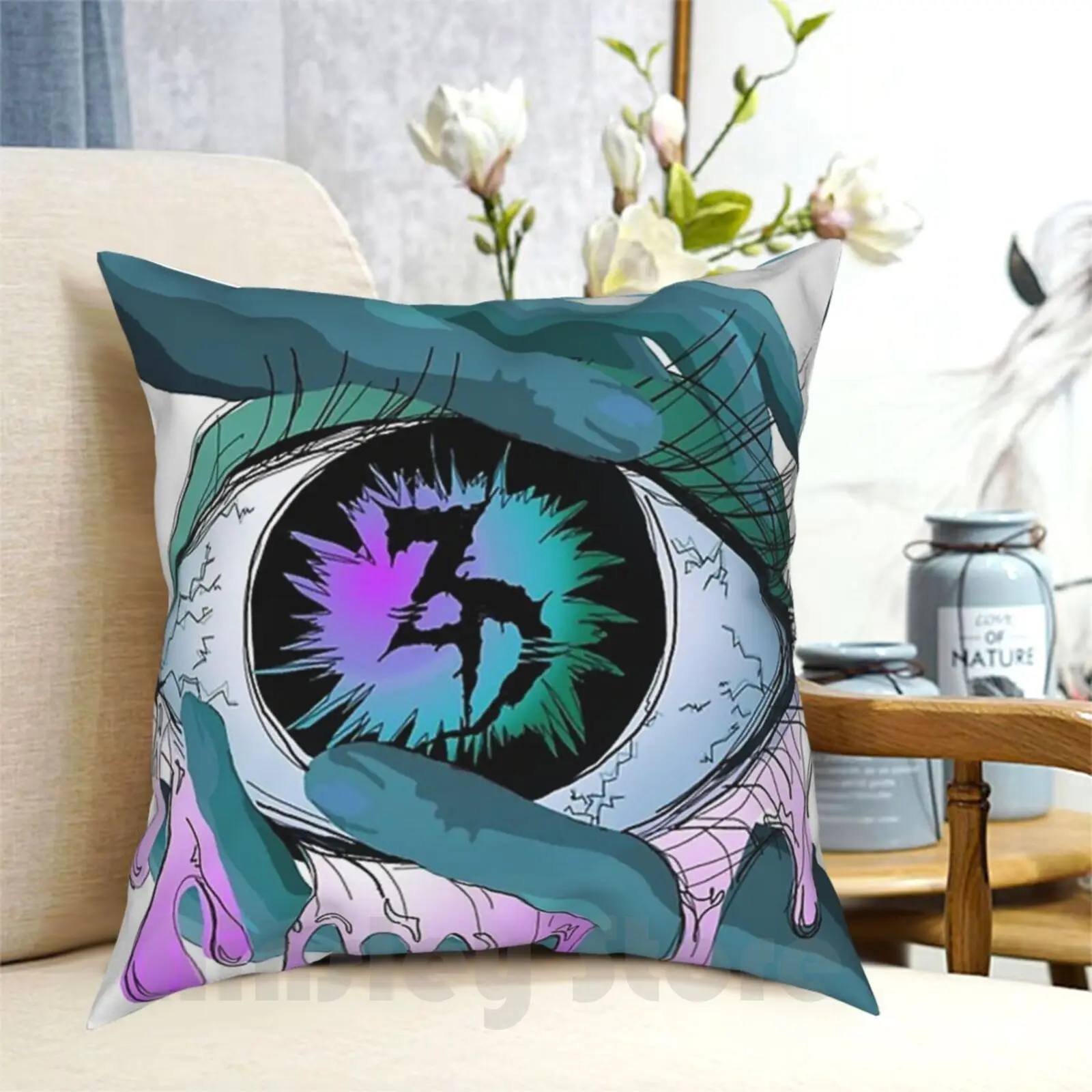 Zeds Dead Edm Eye Art Pillow Case Printed Home Soft Throw Pillow Zeds Dead Edm Eye Art Fashion New York Pattern London