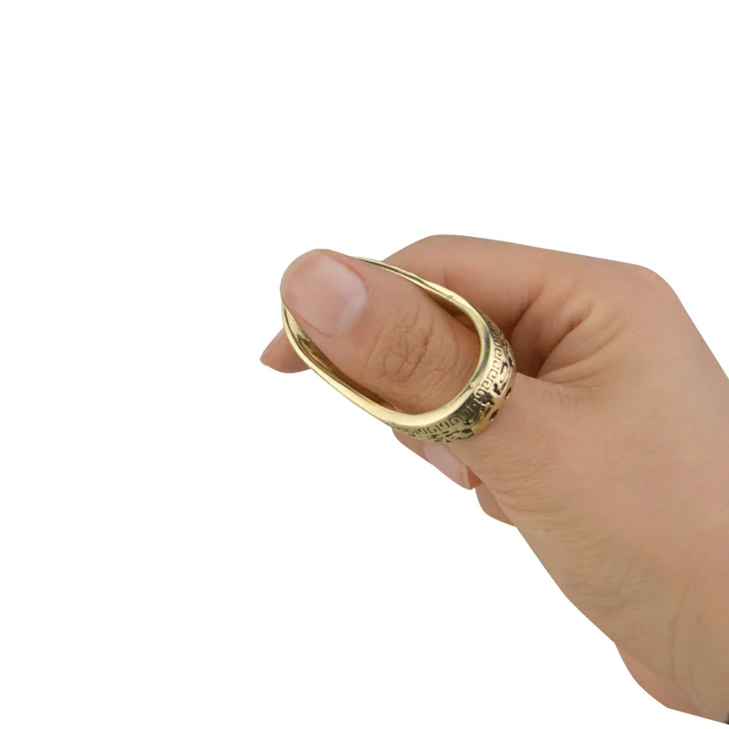 1pcs Shooting Archery Finger Guard Adults Brass Thumb Ring Protective Gear For Outdoor Hunting Archery Protector Accessories