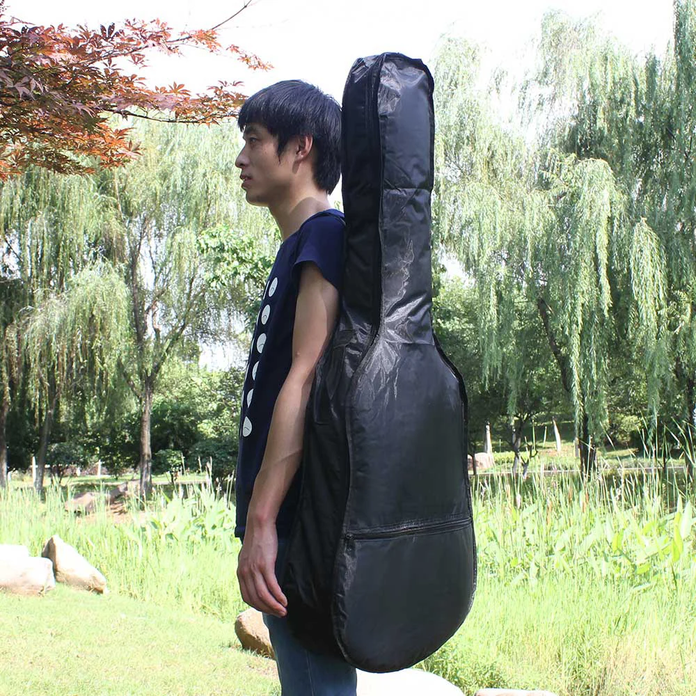 Portable 38/41 Inch Classical Acoustic Guitar Carry Bag Soft Case with Shoulder Strap Black Backpack Guitar Parts & Accessories