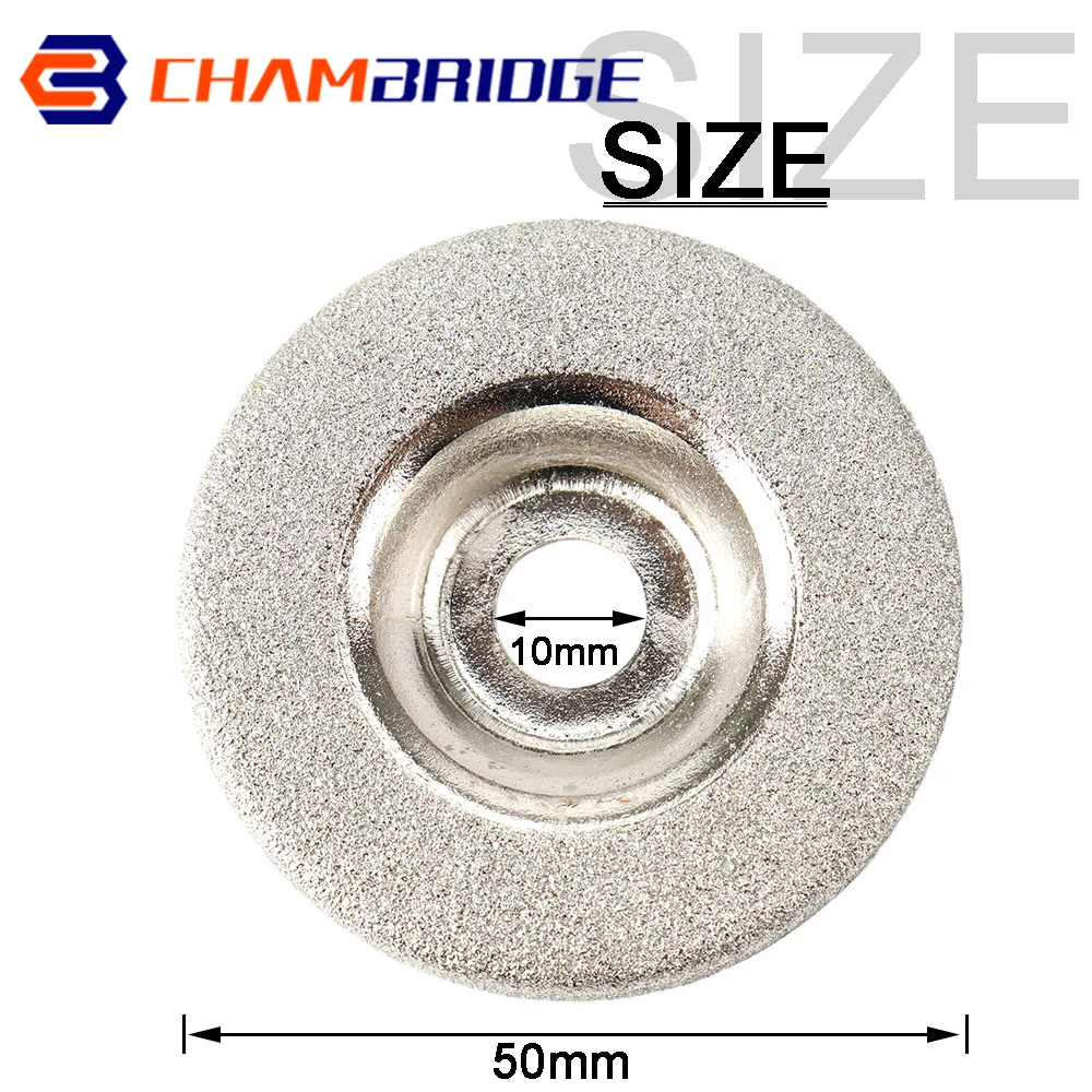 2-10Pcs 50mm Diamond Grinding Wheel Electroplated Circle Disc Grinder Stone Cutting Rotary Tool for Quick Removal Or Trimming