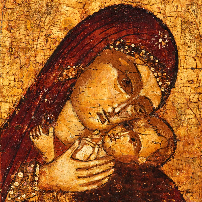 Antique Russian Orthodox of Mother of God and Child Art Prints Jesus Christ Wall Art Canvas Painting Vintage Poster Home Decor