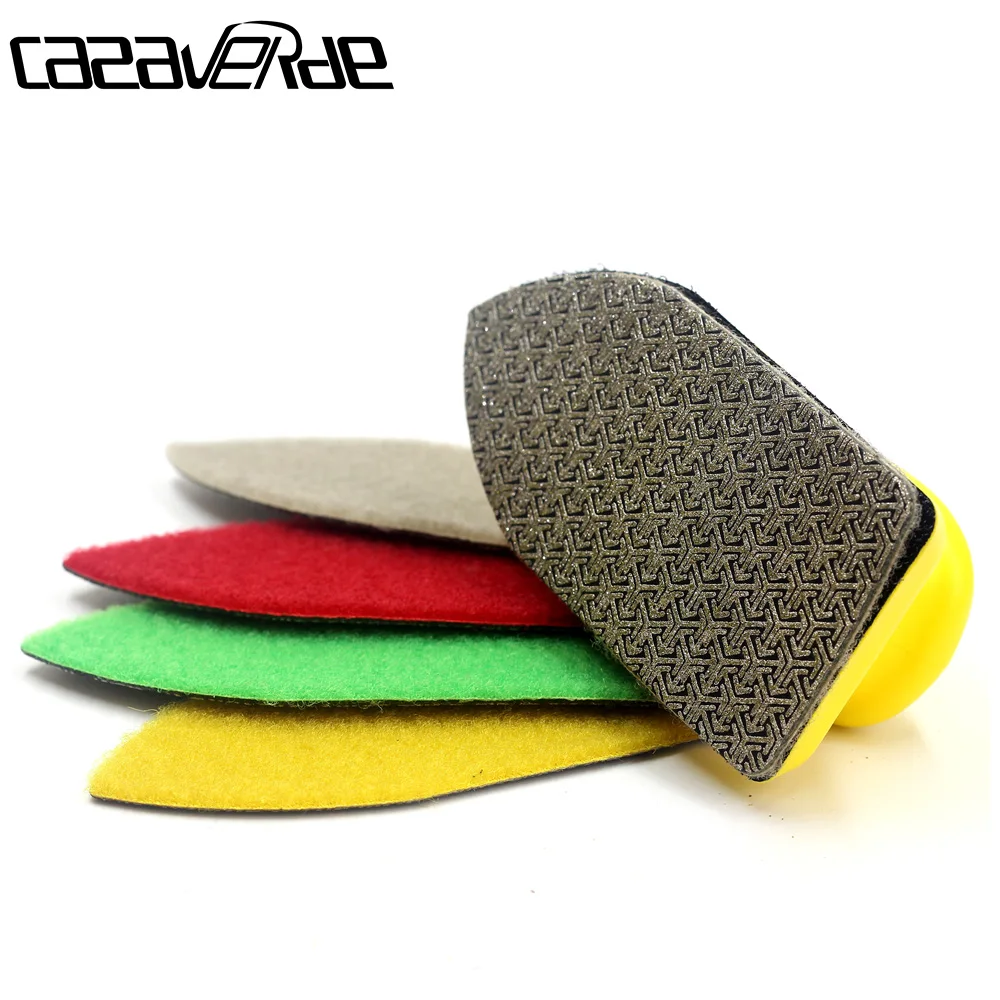 DC-AEHPP01 120*55mm Electroplated diamond hand polishing pad for polishing glass,stone,tiles,aluminum and iron steel