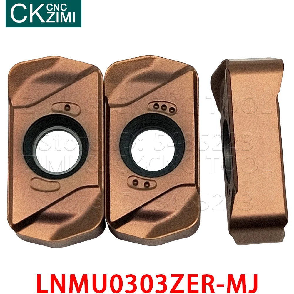 LNMU0303ZER-MJ de metal CNC LNMU 0303 ZER MJ, insertos de fresado de alimentación rápida, doble cara, 10P, para LNMU03